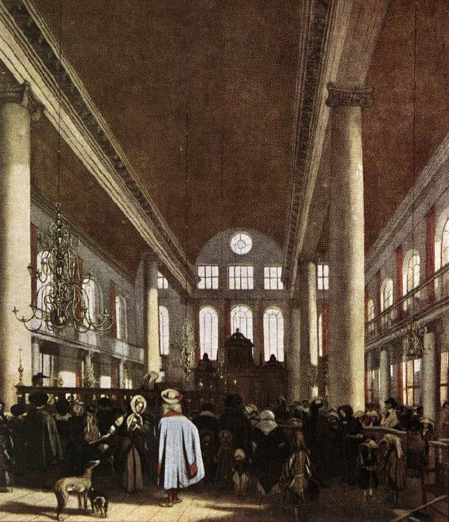 WITTE, Emanuel de Interior of the Portuguese Synagogue in Amsterdam oil painting picture